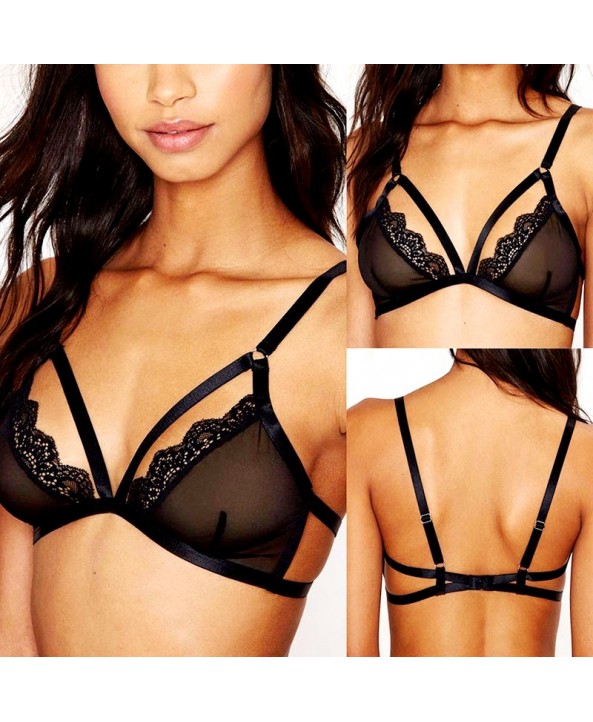 Дамски мек тюлен сутиен в черен цвят